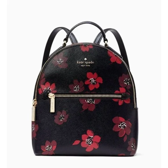 Kate Spade Perry Small Backpack | Deep Berry | Saffiano Leather KATE SPADE NEW YORK PERRY PALE AMETHYST SAFFIANO LEATHER  main image 4